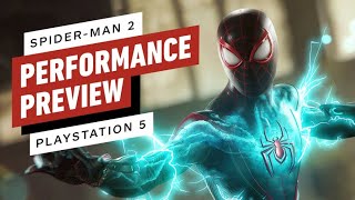 Marvels SpiderMan 2 PS5 Performance Preview  Showcase Trailer [upl. by Shipman719]