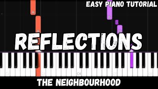 The Neighbourhood  Reflections Easy Piano Tutorial [upl. by Ennaej]