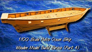 Wooden ship model build 1100 Scale Part4 Planking and closing in the Hull [upl. by Rodolfo521]