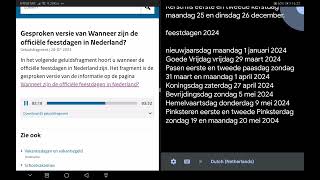 Beschrijving van officiële feestdagen in Nederland [upl. by Arlo]