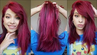 How I Dye My Hair Magenta  Burgundy Red [upl. by Cully]