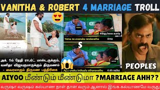 Vanitha Vijayakumar 4 Marriage Troll  Vanitha Vijayakumar Robert wedding Troll   5G Troll [upl. by Airom636]