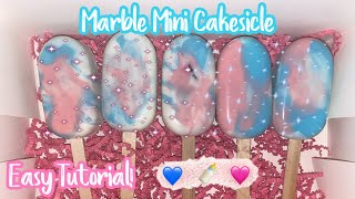 How To Make Marble Mini Cakesicles [upl. by Serle]