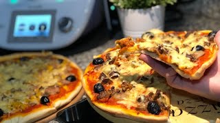 Pizza vite fait bien fait 🍕😋 thermomix oujda by siham 👩🏻‍🍳 [upl. by Bealle]