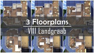 VIII Landgraab  3 Floorplans  The Sims 4  ts4 [upl. by Venola]