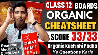 Class 12th  Score 3333 in Organic CHEMISTRY in Last 1 Day🔥 Organic Chemistry Cheat Sheet class12 [upl. by Auohp]