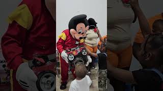 houston mascot party character roadster racer mouse mickey gets key at the bounce n play seabrook [upl. by Micro595]