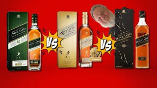 Johnnie Walker Black label vs Gold Label vs Green label Picking my winner whisky review [upl. by Oisangi]