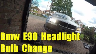 Bmw E90 Headlight Bulb Change Low Beam amp High Beam [upl. by Otir]