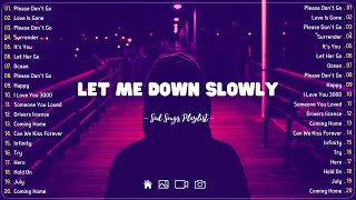 Let Me Down Slowly 💔 Sad songs playlist with lyrics  Depressing Songs 2023 That Will Cry Vol 2812 [upl. by Nakeber]