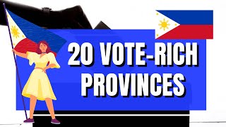 Top 20 VoteRich Provinces in the Philippines [upl. by Idnam712]