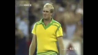 Carl Rackemann TWO GREAT DELIVERIES CLEAN BOWLED 1982 vs England [upl. by Culver]