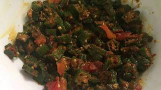 Masaledar Bhindi Tamatar Ki Sabji  Okhra Tomato  In Hindi [upl. by Sirama237]