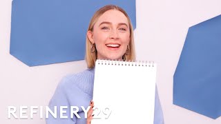 Saoirse Ronan Tries Drawing Timothée Chalamet From Memory  Sketch Please  Refinery29 [upl. by Odlaniger57]