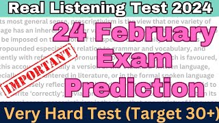 24 FEBRUARY 2024 IELTS LISTENING TEST WITH ANSWER KEY  Ielts listening test [upl. by Kaiulani236]