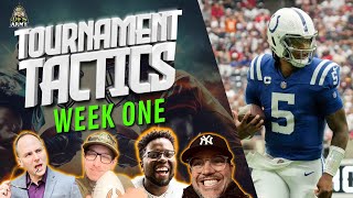 NFL Week 1 Draftkings and Fanduel GPP Strategy and Picks  Tournament Tactics [upl. by Menell]