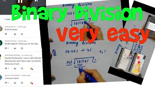 Binary division  very easy [upl. by Adnarahs]