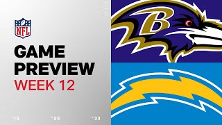 Baltimore Ravens vs Los Angeles Chargers  2024 Week 12 Game Preview [upl. by Odnalref]