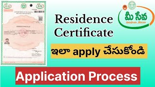 How to apply Residence certificate online  Residency Certificate in Telangana  Ashok InfoTech [upl. by Sirtaeb]