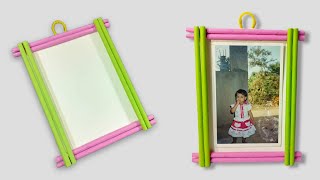 Very Easy Photo Frame Making At Home  Photo Frame  Photo Frame Design craftfraft [upl. by Margarethe]