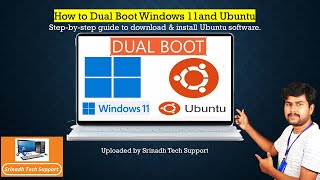 How to Dual Boot Windows 11 and Ubuntu on PC in Telugu  Install Ubuntu along with Windows 11 [upl. by Hylan980]