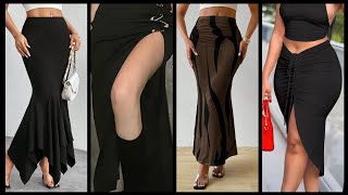 Attractive and Stylish outfits office wear leather long bodycon Skirts designs for womens [upl. by Lindholm]