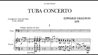 Edward Gregson  Tuba Concerto ScoreVideo [upl. by Terle]