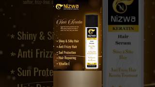 NIZWA KERATIN HAIR SERUM Review 😍 Shiny amp Silky Hair Serum  Price Benefits How to Apply [upl. by Assetnoc809]