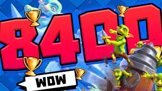 8400 TROPHIES with THIS CYCLE DECK in Clash Royale [upl. by Ahsyak711]