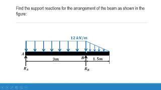 Lecture 18  How to calculate the beam reaction  Simply supported beam carrying udl amp uvl [upl. by Lawry]