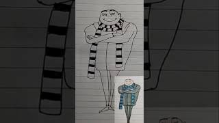 Gru character drawing  Despicable Me  Art [upl. by Bertrand]