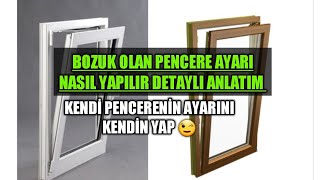 PVC PENCERE TAM KAPANMIYOR NASIL TAMİR EDİLİR PİMAPEN AYARI [upl. by Posehn]