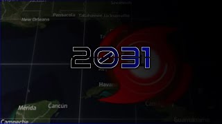 2031 Hypothetical Atlantic Hurricane Season Animation CrimsonRTZ [upl. by Micheil]