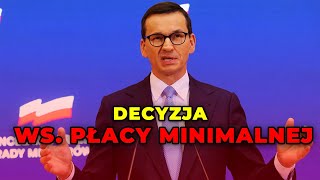 Jest decyzja ws płacy minimalnej Morawiecki quotPrzywracamy godnośćquot [upl. by Nezah]