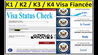 K1 Visa Status Check CEAC At NVC  In transit Ready Issued Refused  Administrative Processing [upl. by Fennie]