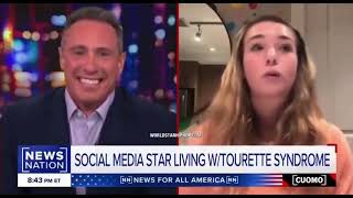 Chris Cuomo Can’t Hold In His Laughter While Interviewing A Girl With Tourette Syndrome Who Tells Hi [upl. by Ahsaet]