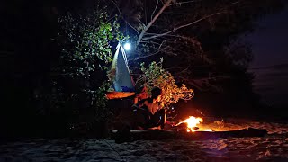 CAMPING DI TEPI LAUT DITERJANG BADAI DAPAT IKAN LANGSUNG DI BAKAR [upl. by Fleeta319]