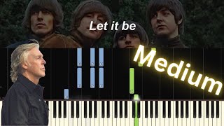 The Beatles  Let it Be  Piano Tutorial and Lyrics [upl. by Ardyce]