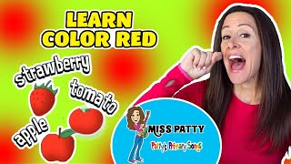 Learn Red Color of the Day Childrens Song by Pattys Primary Songs  Sign Language  Color Red [upl. by Nocaed]