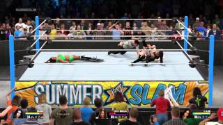 WWE 2K15 SummerSlam Paige vs Nikki Bella vs AJ Lee Divas Championship [upl. by Alsi]