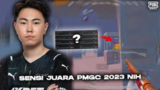 TERNYATA SEPERTI INI SENSI SANG JUARA PMGC 2023  IHC ZYOL  SENSITIVITAS PUBG MOBILE TERBAIK [upl. by Eicak]