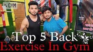 Top 5 Best Back Exercises In Gym 😱  Muscles gain in 7 days [upl. by Ellehsem]