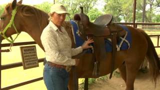 How to Saddle a Horse Western Style [upl. by Aneer]