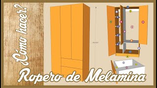 COMO HACER ROPERO DE MELAMINA [upl. by Larret]