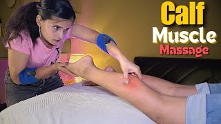 How to relief running stiff Calf Muscles Pain  Leg Reflexology [upl. by Schnorr]