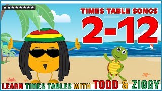 Times Table Songs 2  12 Learn Multiplication with Todd amp Ziggy The Fun Way [upl. by Jerrine232]