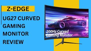 Immersive Gaming Display ZEdge UG27 27inch Curved Gaming Monitor Review [upl. by Tiebold948]