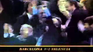 Rivaldo  Hat Trick Barcelona vs Valencia 2001 [upl. by Elinad]