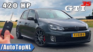 VW Golf GTI MK6 Edition 35 420HP REVIEW on AUTOBAHN NO SPEED LIMIT by AutoTopNL [upl. by Leidba517]