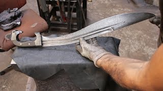 Forging a Falcata sword part 2 making the handle [upl. by Raimund]